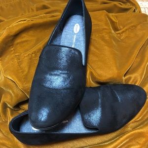 Dr. Scholl's EMPEROR Black Metallic Driving Style Loafer with Patent Accent 10